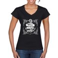 thumbnail image 1 of Wild Bobby, Jesus Is The Anchor Of My Life, Inspirational/Christian, Women Standard V-Neck Tee, Black, Small, 1 of 4