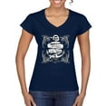 thumbnail image 1 of Wild Bobby, Jesus Is The Anchor Of My Life, Inspirational/Christian, Women Standard V-Neck Tee, Navy, Medium, 1 of 4