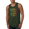 thumbnail image 1 of Wild Bobby, Jesus Is The Way John 14:6 Bible Verse, Inspirational/Christian, Men Graphic Tank Top, Forest Green, Large, 1 of 3