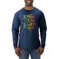 thumbnail image 1 of Wild Bobby, Jesus Is The Way John 14:6 Bible Verse, Inspirational/Christian, Men Long Sleeve Shirt, Vintage Heather Navy, Large, 1 of 3