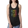 thumbnail image 1 of Wild Bobby, Jesus Is The Way John 14:6 Bible Verse, Inspirational/Christian, Women Racerback Tank Top, Black, Small, 1 of 3