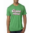 thumbnail image 1 of Wild Bobby, Jesus Vibes Inspirational/Christian Men Premium Tri Blend Tee, Envy, XX-Large, 1 of 6