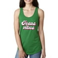 thumbnail image 1 of Wild Bobby, Jesus Vibes Inspirational/Christian Women Racerback Tank Top, Kelly, X-Large, 1 of 6