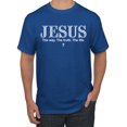 thumbnail image 1 of Wild Bobby Jesus the Way. The Truth. The Life Inspirational/Christian Men Graphic Tee, Royal, XX-Large, 1 of 5
