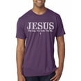 thumbnail image 1 of Wild Bobby Jesus the Way. The Truth. The Life Inspirational/Christian Men Premium Tri Blend Tee, Vintage Purple, Medium, 1 of 5