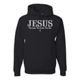 thumbnail image 1 of Wild Bobby Jesus the Way. The Truth. The Life Inspirational/Christian Unisex Graphic Hoodie Sweatshirt, Black, Small, 1 of 5