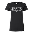 thumbnail image 1 of Wild Bobby Jesus the Way. The Truth. The Life Inspirational/Christian Women Graphic Tee, Black, Small, 1 of 5