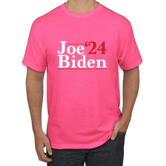 Wild Bobby, Joe Biden 2024 Presidential Campaign Political Men's Tee, Neon Pink, 3X-Large