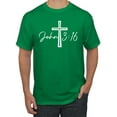 thumbnail image 1 of Wild Bobby John 3:16 Cross Inspirational/Christian Men Graphic Tee, Kelly, 3X-Large, 1 of 5