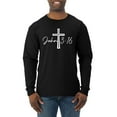 thumbnail image 1 of Wild Bobby John 3:16 Cross Inspirational/Christian Men Long Sleeve Shirt, Black, Small, 1 of 5