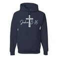 thumbnail image 1 of Wild Bobby John 3:16 Cross Inspirational/Christian Unisex Graphic Hoodie Sweatshirt, Navy, 3X-Large, 1 of 5