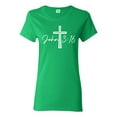 thumbnail image 1 of Wild Bobby John 3:16 Cross Inspirational/Christian Women Graphic Tee, Kelly, Large, 1 of 5