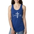 thumbnail image 1 of Wild Bobby John 3:16 Cross Inspirational/Christian Women Racerback Tank Top, Royal, Large, 1 of 5