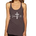 thumbnail image 1 of Wild Bobby John 3:16 Cross Inspirational/Christian Women Tri-Blend Racerback Tank Top, Brown, Medium, 1 of 5