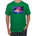 thumbnail image 1 of Wild Bobby, Jumping Whale During Beach Sunset, Animal Lover, Men Graphic Tees, Kelly, 3XL, 1 of 3