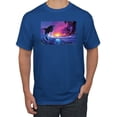 thumbnail image 1 of Wild Bobby, Jumping Whale During Beach Sunset, Animal Lover, Men Graphic Tees, Royal, X-Large, 1 of 3
