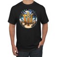 thumbnail image 1 of Wild Bobby, Just Chill Surfing Sports Men's Graphic T-Shirt, Black, X-Large, 1 of 3