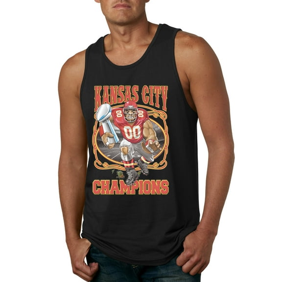 Wild Bobby, Kansas City 2020 World Champions KC Fantasy Football Fans ,Sports, Men Graphic Tank Top, Black, Small
