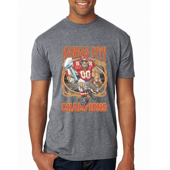 Wild Bobby, Kansas City 2020 World Champions KC Fantasy Football Fans ,Sports, Men Premium Tri Blend Tee, Premium Heather, Small