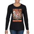 thumbnail image 1 of Wild Bobby, Kansas City 2020 World Champions KC Fantasy Football Fans ,Sports, Women Graphic Long Sleeve Tee, Black, Small, 1 of 4