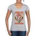 thumbnail image 1 of Wild Bobby, Kansas City 2020 World Champions KC Fantasy Football Fans ,Sports, Women Standard V-Neck Tee, Heather Grey, X-Large, 1 of 4