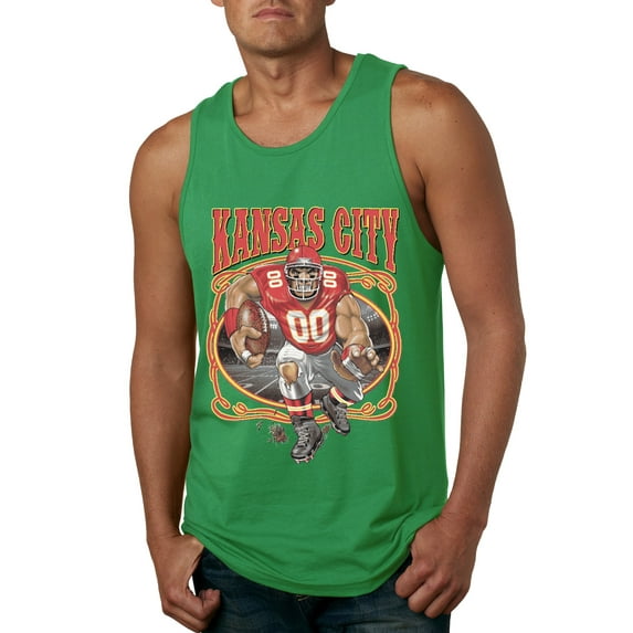 Wild Bobby,Kansas City Fan KC Fantasy Football Sports, Mens Graphic Tank Top, Kelly, X-Large
