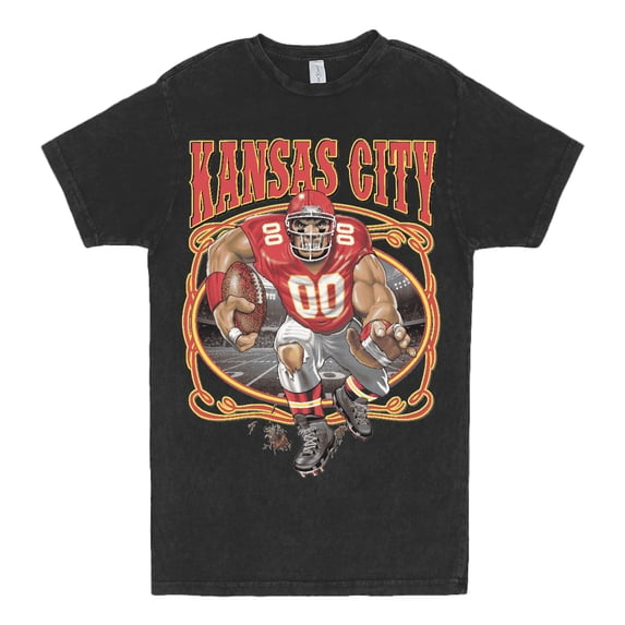 Wild Bobby, Kansas City Fan KC Fantasy Football, Sports, Unisex Vintage Crewneck Tee, Vintage Black, Large