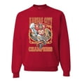thumbnail image 1 of Wild Bobby Kansas World Champions Football Sports Unisex Crewneck Graphic Sweatshirt, Red, Small, 1 of 4
