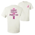 thumbnail image 1 of Wild Bobby, Keep Calm and Fight On, Breast Cancer Awareness, Front and Back Men Graphic Tee, White, Large, 1 of 4