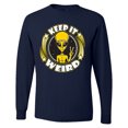 thumbnail image 1 of Wild Bobby Keep It Weird Alien Men Long Sleeve Shirt, 1 of 6