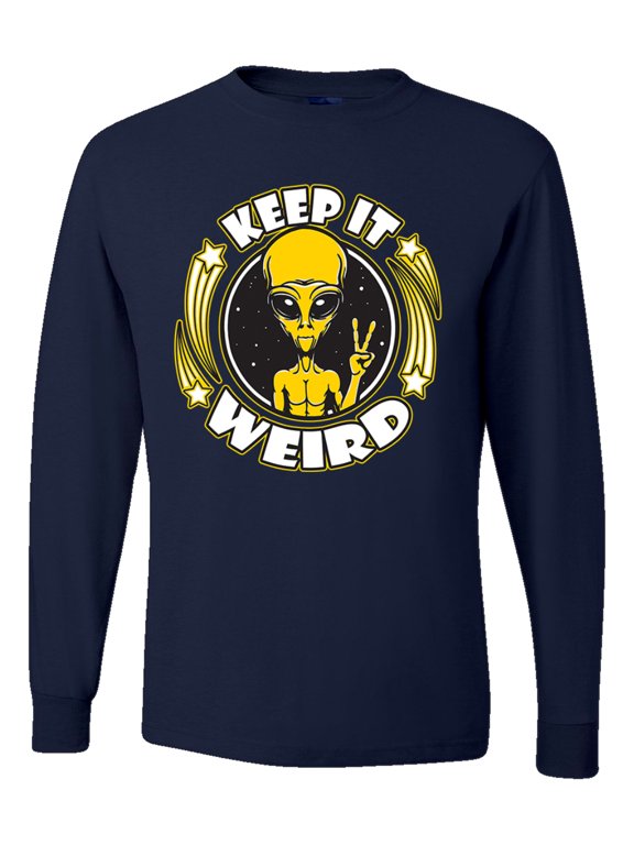 Keep It Weird Alien Men Long Sleeve Shirt