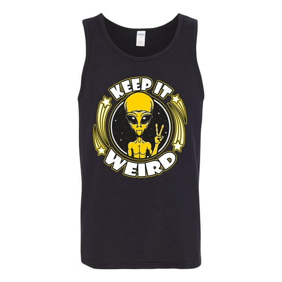 Wild Bobby Keep It Weird Alien Men Tank Top