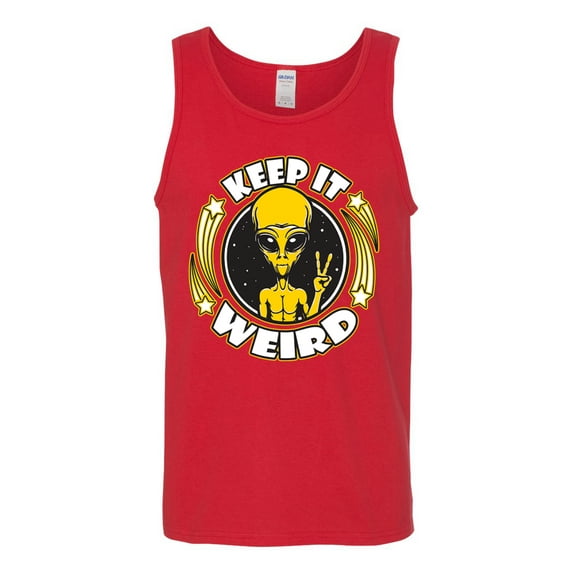 Wild Bobby Keep It Weird Alien Men Tank Top
