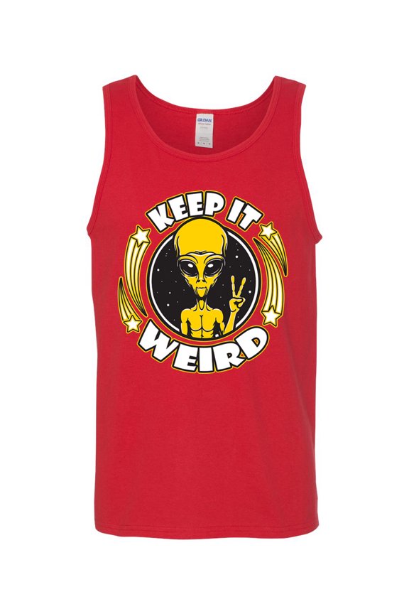 Keep It Weird Alien Men Tank Top
