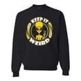thumbnail image 1 of Wild Bobby Keep It Weird Alien Unisex Crewneck Sweatshirt, 1 of 6