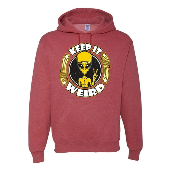 Wild Bobby Keep It Weird Alien Unisex Hoodie Sweatshirt