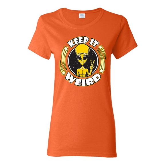 Wild Bobby Keep It Weird Alien Women Graphic Tee