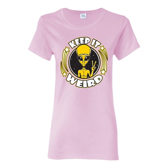 Wild Bobby Keep It Weird Alien Women Graphic Tee