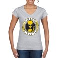 thumbnail image 1 of Wild Bobby Keep It Weird Alien Women Standard V-Neck Tee, 1 of 6