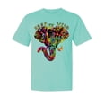 thumbnail image 1 of Wild Bobby, Keep It Wild Colorful Elephant Face, Animal Lover, Garment-Dyed Washed Look Short Sleeve T-Shirt, Mint, Medium, 1 of 3