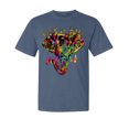 thumbnail image 1 of Wild Bobby, Keep It Wild Colorful Elephant Face, Animal Lover, Garment-Dyed Washed Look Short Sleeve T-Shirt, Navy, Large, 1 of 3