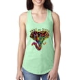 thumbnail image 1 of Wild Bobby, Keep It Wild Colorful Elephant Face Animal Lover Ladies Racerback Tank Top, Mint, Large, 1 of 3