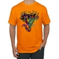 thumbnail image 1 of Wild Bobby, Keep It Wild Colorful Elephant Face Animal Lover Men's Graphic T-Shirt, Orange, 5XL, 1 of 3