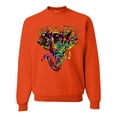 thumbnail image 1 of Wild Bobby, Keep It Wild Colorful Elephant Face Animal Lover Unisex Crewneck Graphic Sweatshirt, Orange, 2XL, 1 of 3
