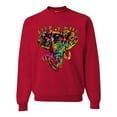 thumbnail image 1 of Wild Bobby, Keep It Wild Colorful Elephant Face Animal Lover Unisex Crewneck Graphic Sweatshirt, Red, 4XL, 1 of 3