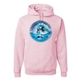 thumbnail image 1 of Wild Bobby, Killer Whale Circle Underwater Blue Sperm Whales Fashion Graphic Hoodie Sweatshirt, Light Pink, Small, 1 of 1