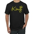 thumbnail image 1 of Wild Bobby, King Gold Script, Pop Culture, Men Graphic Tee, Black, Small, 1 of 4