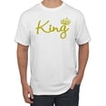 thumbnail image 1 of Wild Bobby, King Gold Script, Pop Culture, Men Graphic Tee, White, 5X-Large, 1 of 4