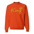 thumbnail image 1 of Wild Bobby, King Gold Script, Pop Culture, Unisex Crewneck Graphic Sweatshirt, Orange, Medium, 1 of 4
