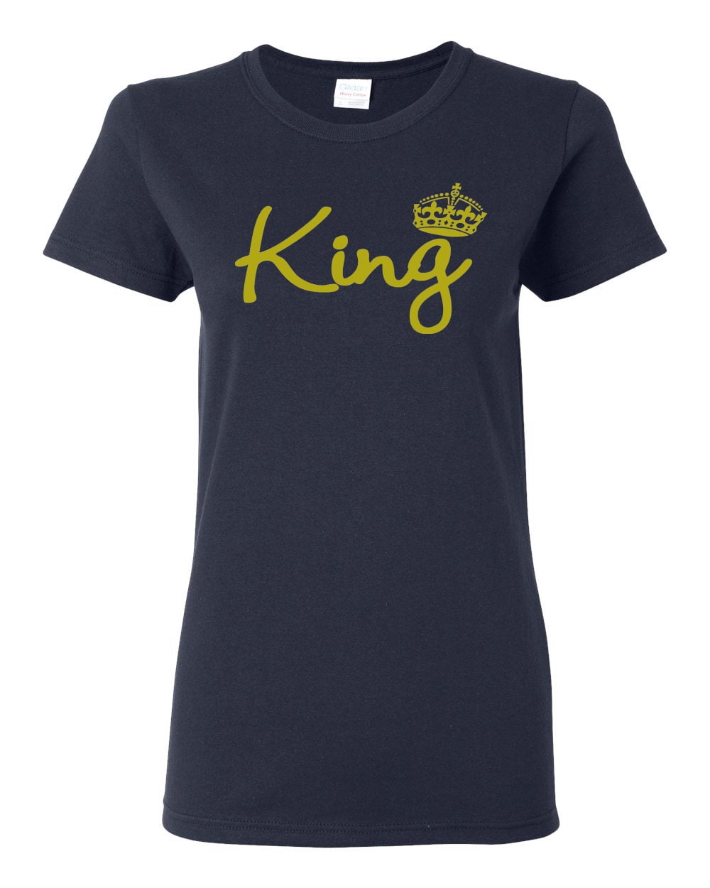 Xx's Script Wild Bobby, King Gold Script, Pop Culture, Women Graphic Tee, Navy, XX ...
